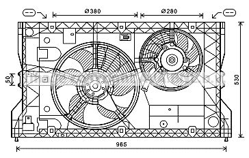 AVA QUALITY COOLING Ventilators, Motora dzesēšanas sistēma OL7588